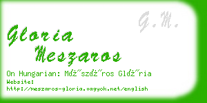 gloria meszaros business card